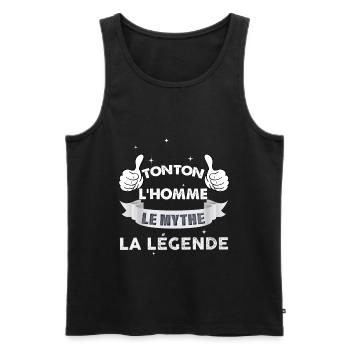 Uncle the man Humor idea Gift Toton Legend - Men's Premium Organic Tank Top - black - Front - Michal (187cm)