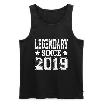 Legendary since 2019 - Männer Premium Bio Tank Top - Schwarz - Vorne - Michal (187cm)