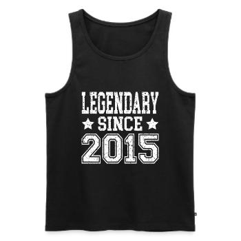 Legendary since 2015 - Männer Premium Bio Tank Top - Schwarz - Vorne - AI Model Male 178 light (178cm)