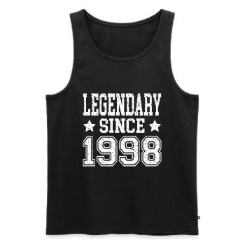 Légendaire depuis 1998 - Débardeur bio Premium Homme - noir - Devant - AI Model Male 178 light (178cm)
