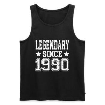 Légendaire depuis 1990 - Débardeur bio Premium Homme - noir - Devant - Michal (187cm)