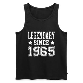 Legendary since 1965 - Men's Premium Organic Tank Top - black - Front - Michal (187cm)