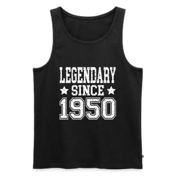 Legendary since 1950 - Men's Premium Organic Tank Top - black - Front - Michal (187cm)