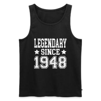 Légendaire depuis 1948 - Débardeur bio Premium Homme - noir - Devant - Michal (187cm)