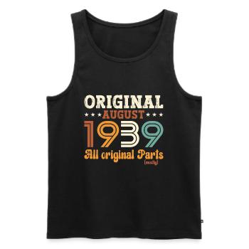 85th Birthday Original August 1939 Born 1939 - Men's Premium Organic Tank Top - black - Front - Michal (187cm)