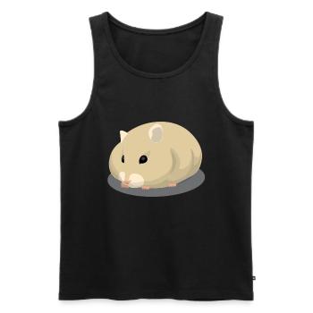 Cute light-brown hamster - Men's Premium Organic Tank Top - black - Front - AI Model Male 178 light (178cm)