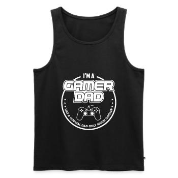Gamer Dad Motiv - T-shirt de jeu avec contrôleur - Débardeur bio Premium Homme - noir - Devant - Michal (187cm)