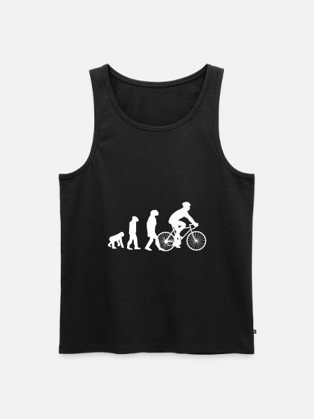 Fahrrad Biker Evolution Geschenkidee - Männer Premium Bio Tank Top - Schwarz