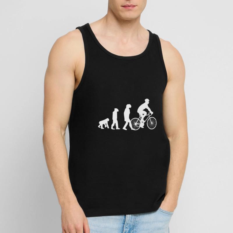 Fahrrad Biker Evolution Geschenkidee Männer Premium Bio Tank Top