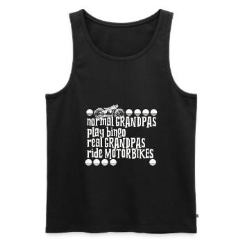 Normal Grandpas Play Bingo Real Grandpas Ride - Men's Premium Organic Tank Top - black - Front - Michal (187cm)