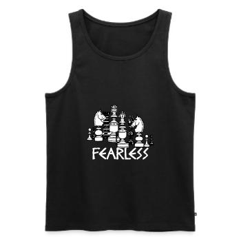 Fearless Chess Schach Geschenk Chess Gift Idea - Männer Premium Bio Tank Top - Schwarz - Vorne - Michal (187cm)