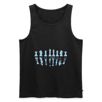 Schachbrett Schachfigur Schach geschenk Chess Gift - Männer Premium Bio Tank Top - Schwarz - Vorne - Michal (187cm)