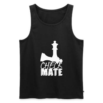Checkmate Chess Schachgeschenk Chess Gift - Männer Premium Bio Tank Top - Schwarz - Vorne - AI Model Male 178 light (178cm)