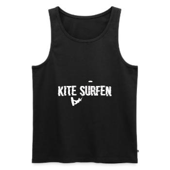 Kitesurfing Kitesurfing Kitesurfer Gift Poison - Débardeur bio Premium Homme - noir - Devant - AI Model Male 178 light (178cm)