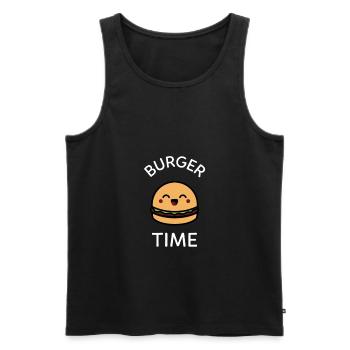 Burgertime Burgers Burger Hamburger Cheeseburger - Männer Premium Bio Tank Top - Schwarz - Vorne - AI Model Male 178 light (178cm)