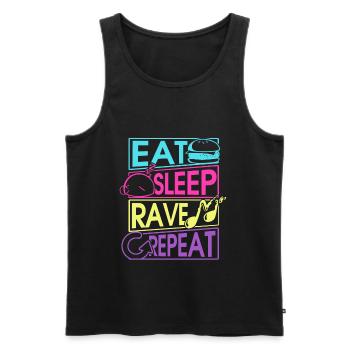 Eat Sleep Rave Repeat Gift - Débardeur bio Premium Homme - noir - Devant - Michal (187cm)