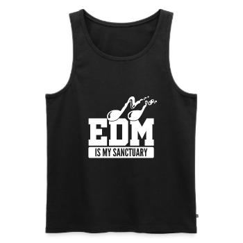 EDM Is My Sanctuary Elektronische Musik Electro - Männer Premium Bio Tank Top - Schwarz - Vorne - Michal (187cm)