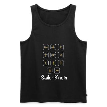 The best sailing knots for all sailors and crew - Men's Premium Organic Tank Top - black - Front - Michal (187cm)