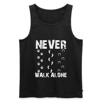 Never Walk Alone - Männer Premium Bio Tank Top - Schwarz - Vorne - AI Model Male 178 light (178cm)