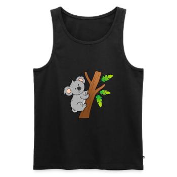 Koala - Débardeur bio Premium Homme - noir - Devant - Michal (187cm)
