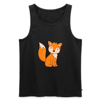 Fuchs Kinder Damen Herren - Männer Premium Bio Tank Top - Schwarz - Vorne - AI Model Male 178 light (178cm)