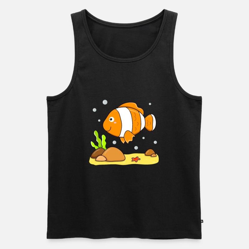 Fisch Clownfisch - Männer Premium Bio Tank Top - Schwarz
