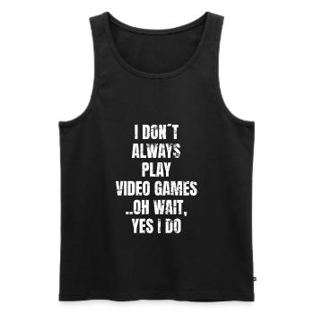 Video Games Gamer Zocker - Männer Premium Bio Tank Top - Schwarz - Vorne - AI Model Male 178 light (178cm)