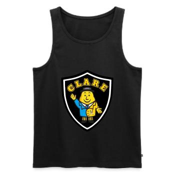 Clare GAA - Débardeur bio Premium Homme - noir - Devant - AI Model Male 178 light (178cm)