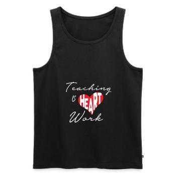 Teacher Teacher Teacher School Lecturer - Men's Premium Organic Tank Top - black - Front - AI Model Male 178 light (178cm)