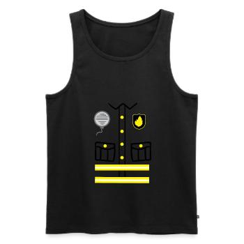Fireman Costume Carnival Carnival Disguise - Men's Premium Organic Tank Top - black - Front - Michal (187cm)