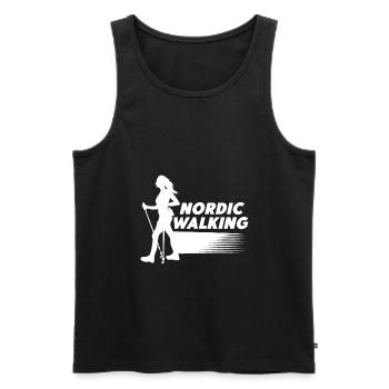 Nordic Walking Endurance Poles Running Walking - Men's Premium Organic Tank Top - black - Front - AI Model Male 178 light (178cm)