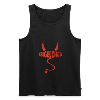Engelchen Teufel Engel Teufelchen Hörner - Männer Premium Bio Tank Top - Schwarz - Vorne - AI Model Male 178 light (178cm)