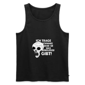 Schwarze Kleidung Gothik Emo Rock - Männer Premium Bio Tank Top - Schwarz - Vorne - Michal (187cm)