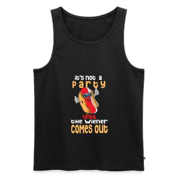 Hot dog sausage sausage in a bun Viennese - Men's Premium Organic Tank Top - black - Front - Michal (187cm)