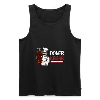 Döner Kebab Dürum Dönerladen Dönerspieß - Männer Premium Bio Tank Top - Schwarz - Vorne - Michal (187cm)