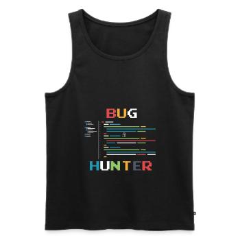 Bugs Bug Gamer Game Zocker Spielfehler - Männer Premium Bio Tank Top - Schwarz - Vorne - AI Model Male 178 light (178cm)