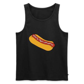 Hot Dog Fast Food Sausage Rolls - Débardeur bio Premium Homme - noir - Devant - AI Model Male 178 light (178cm)