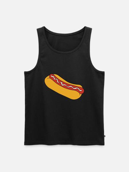 Varmkorv snabbmat korv rullar - Ekologisk premium tanktopp herr - svart