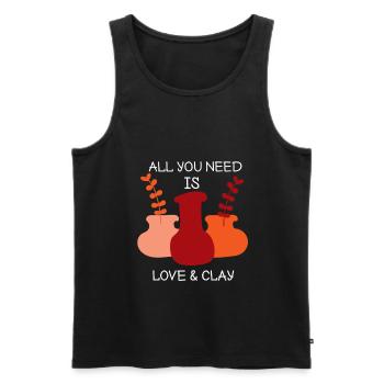 Pottery Pottery Clay Ceramics Clay Pottery Pottery - Men's Premium Organic Tank Top - black - Front - Michal (187cm)