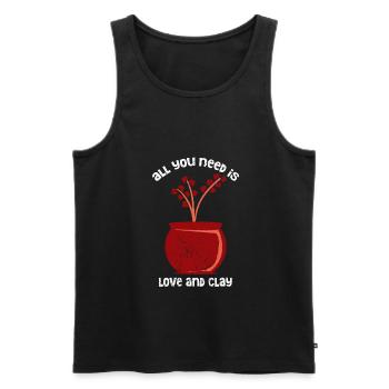 Pottery Pottery Clay Ceramics Clay Pottery Pottery - Men's Premium Organic Tank Top - black - Front - Michal (187cm)