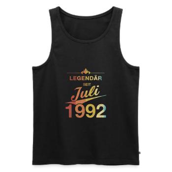 Legendary 30th birthday July 1992 Vintage 92 - Men's Premium Organic Tank Top - black - Front - Michal (187cm)