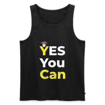 Yes, you can be motivation self-awareness - Men's Premium Organic Tank Top - black - Front - AI Model Male 178 light (178cm)