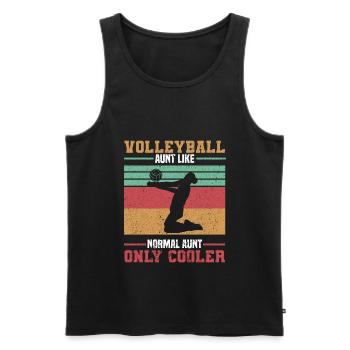 Volley-ball Volleyeurs Terrain de volley-ball - Débardeur bio Premium Homme - noir - Devant - AI Model Male 178 light (178cm)