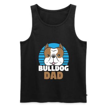 Chien Bulldog Bulldog Papa Propriétaire Propriétaire De Chien - Débardeur bio Premium Homme - noir - Devant - Michal (187cm)