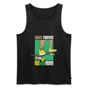 Skateboard Skateboardfahrer Skaten - Männer Premium Bio Tank Top - Schwarz - Vorne - Michal (187cm)