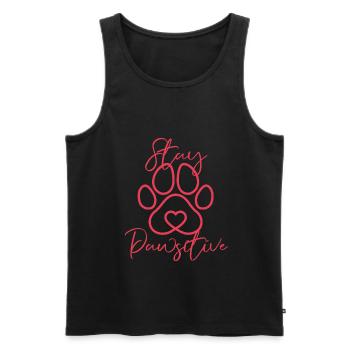 Dog Dog Lover Dog Owner Dog Lover - Men's Premium Organic Tank Top - black - Front - AI Model Male 178 light (178cm)