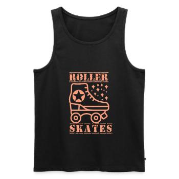 Rollerblades Rollschuhe Inlineskater - Männer Premium Bio Tank Top - Schwarz - Vorne - AI Model Male 178 light (178cm)
