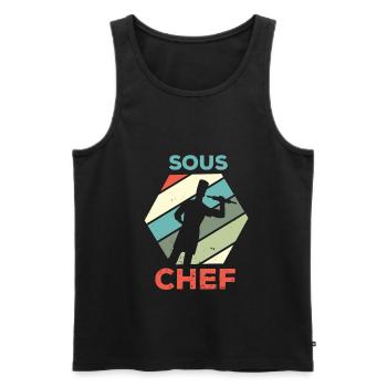 Koch kochen Sternekoch Köchin Gastro Restaurant - Männer Premium Bio Tank Top - Schwarz - Vorne - Michal (187cm)
