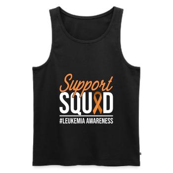 Support Squad - Leukemia Awareness - Men's Premium Organic Tank Top - black - Front - Michal (187cm)