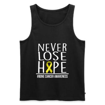 Never Lose Hope - Bone Cancer Awareness - Men's Premium Organic Tank Top - black - Front - Michal (187cm)